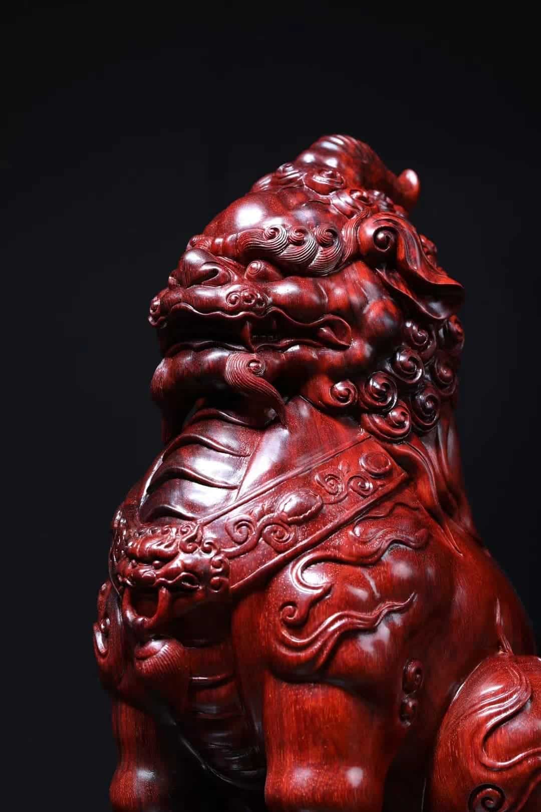 印度小叶紫檀精工瑞兽