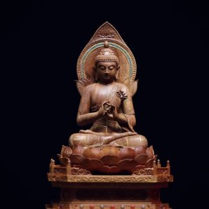 印度老山檀香无量寿佛像